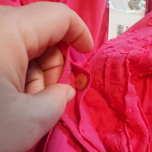 NEW Soft Surroundings Size 3X Lined Offshore Top Blouse in Raspberry Sorbet - Picture 6 of 10